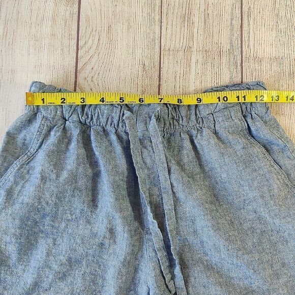 Uniqlo cotton linen 3" relaxed cuffed shorts sz S - Picture 4 of 9